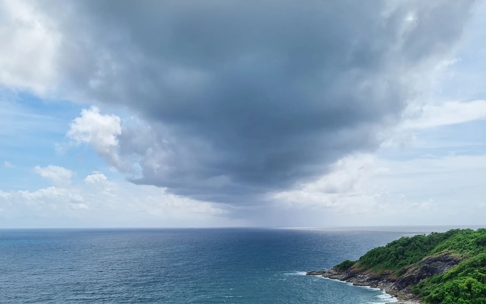 The Phuket coastline from the air