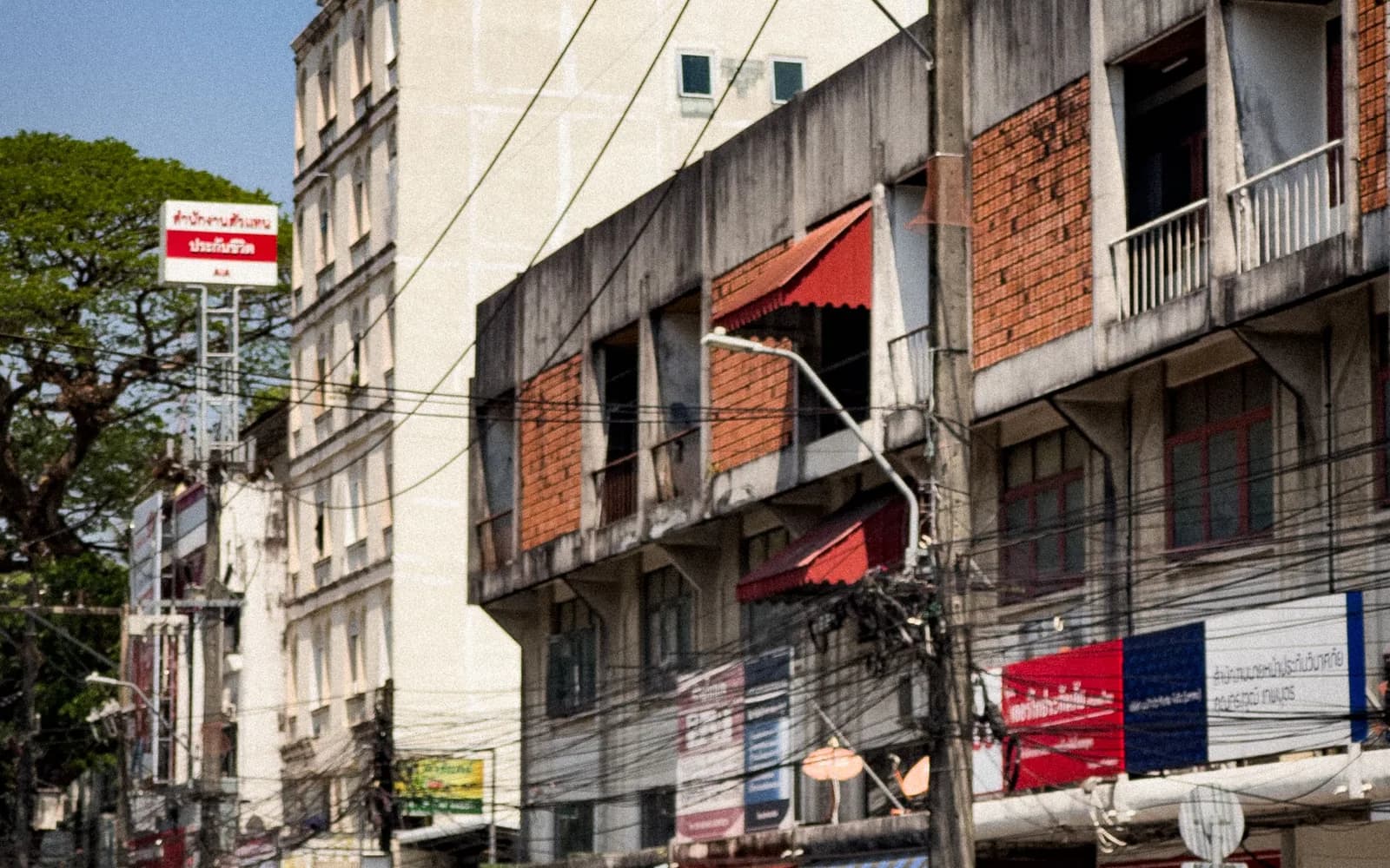 A street in Phuket Old Town lined with shophouses